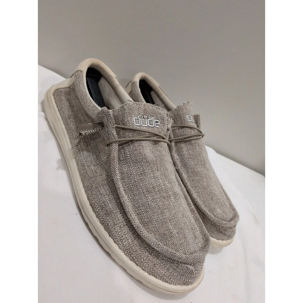 Hey Dude Beige Woven Wally Sz 13